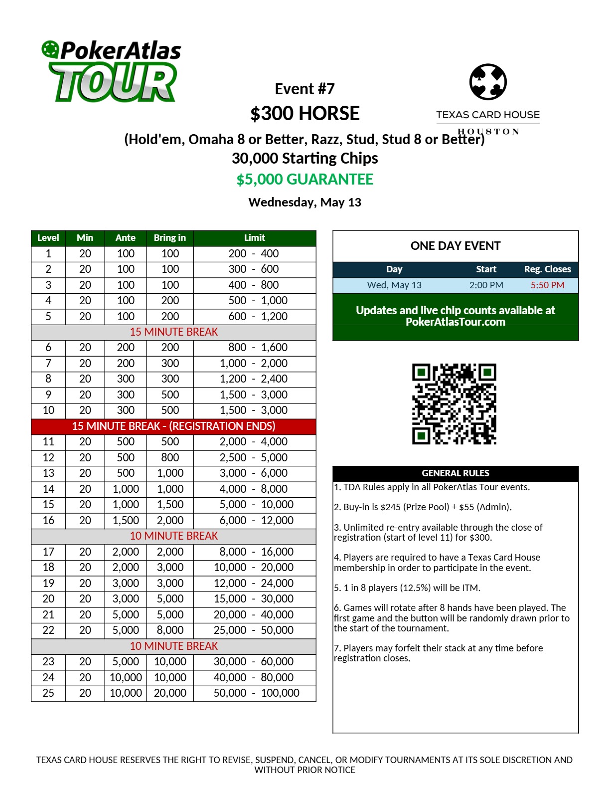 Event 7 - Horse - Structure