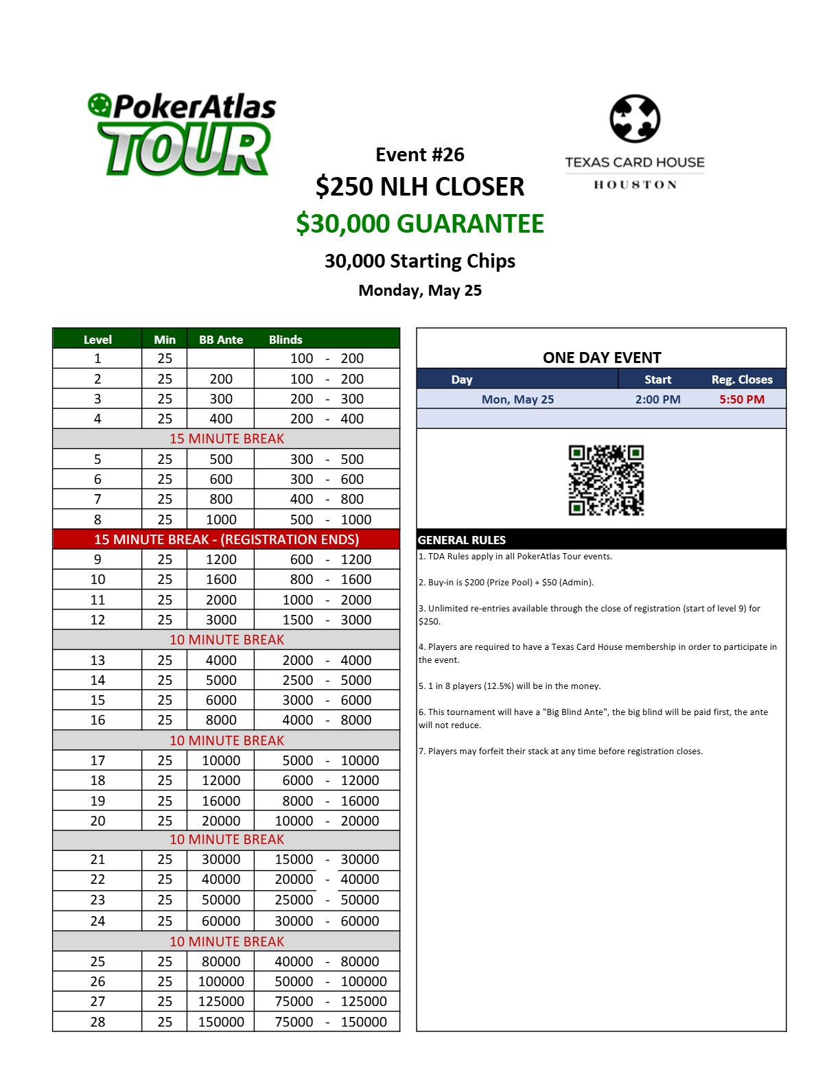 Event 26 - Closer - Structure